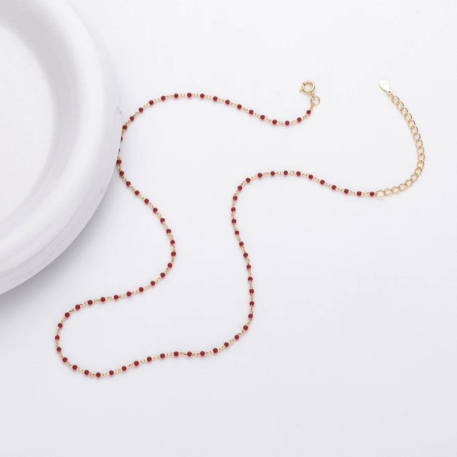 925 Sterling Silber Rack Plated Plated Langlebige Plated Kabelkette Geometrische Halskette | Shop Nory