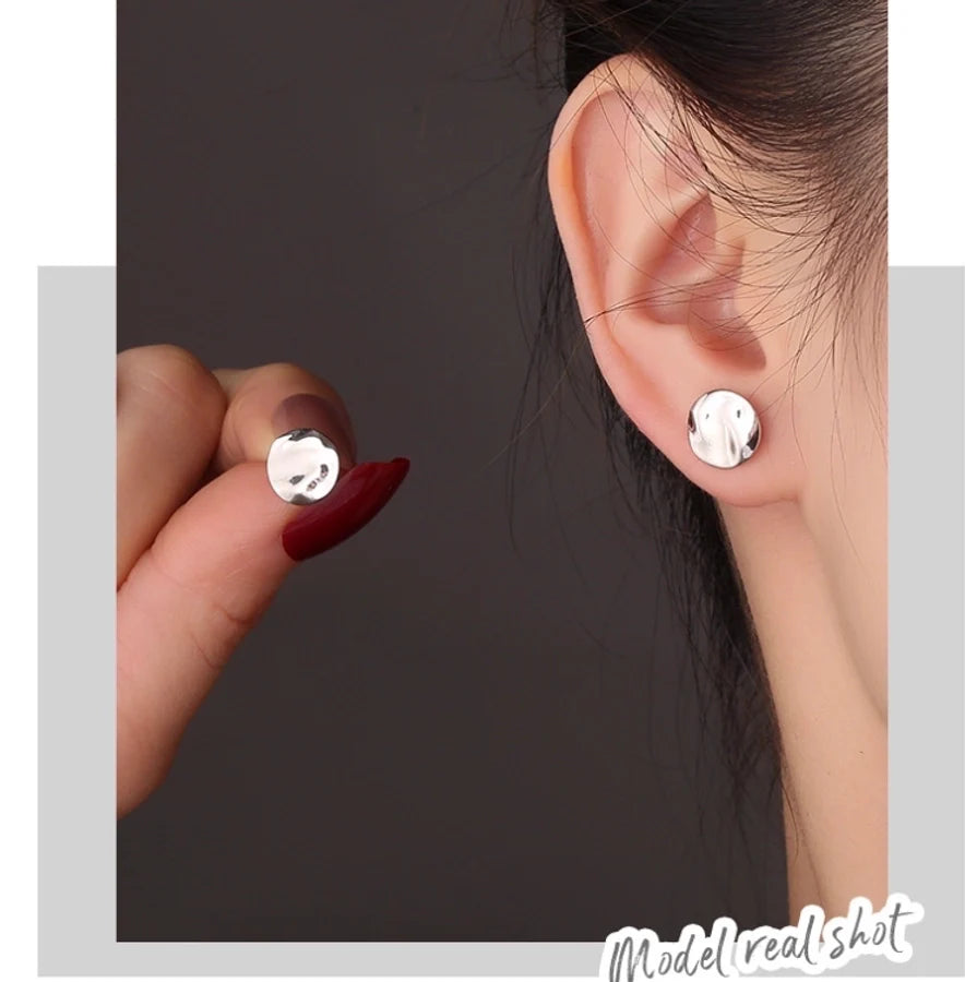 1 Paar 925 Sterling Silber 925 Sterling Silber Ohrringe Geometrische Ohrstecker | Shop Nory