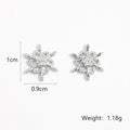 1 Paar Weißgold beschichtete 925 Sterling Silber Zirkon 925 Sterling Silber Ohrringe Schneeflocke Ohrstecker | Shop Nory
