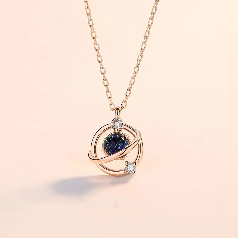 925 Sterlingsilber Zirkon Kabelkette Beschichtung Einlage Geometrische Anhänger Halskette | Shop Nory