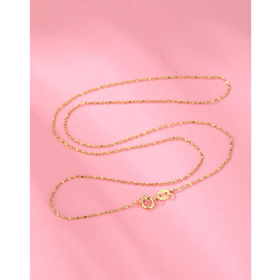 925 Sterling Silver Kabelkette Boxkette Einfarbige Halskette | Shop Nory