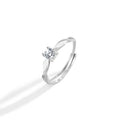 S999 Silber Zirkon Geometrische Offene Ringe | Shop Nory