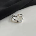 925 Sterling Silber Smile Face Offene Ringe 925 Sterling Silber Ringe | Shop Nory
