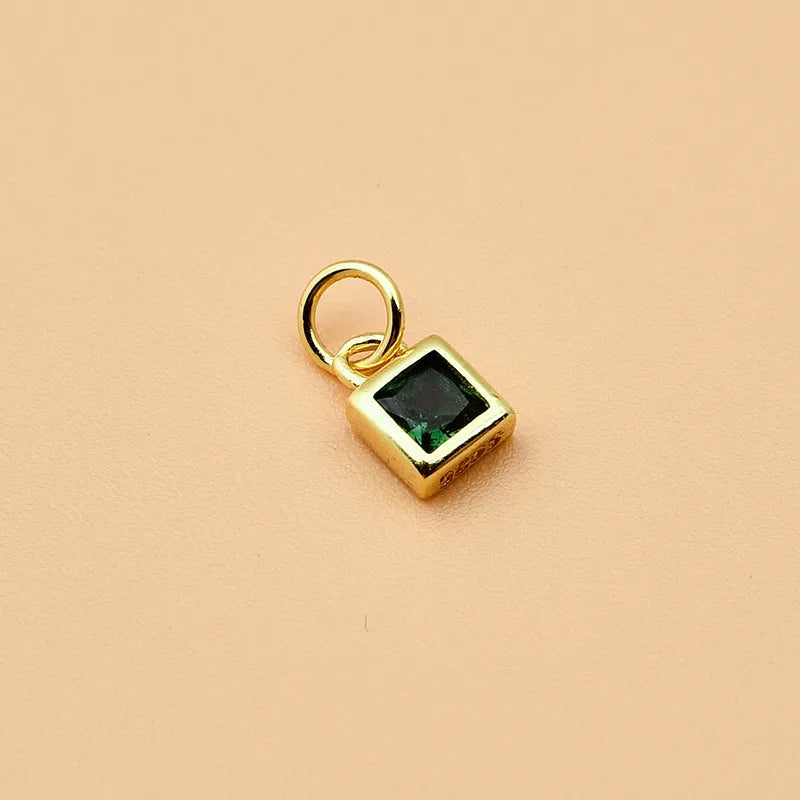 1 Stück 4*6mm Loch 2~2,9mm 925 Sterling Silber Zirkon Geometrisch Polierter Anhänger Schmuck Zubehör | Shop Nory