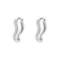 1 Paar S999 Silber Zirkon 925 Sterling Silber Ohrringe Geometrische Ohrringe | Shop Nory