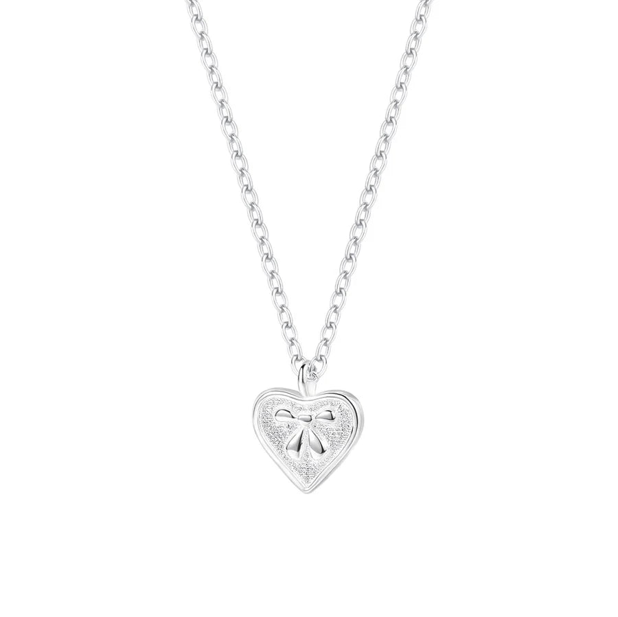 925 Sterling Silver Kabelkette Beschichtung Herzform Anhänger Halskette | Shop Nory