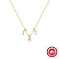 925 Sterling Silber Kabelkette Beschichtung Schleife Knoten Multi Charms Halskette | Shop Nory