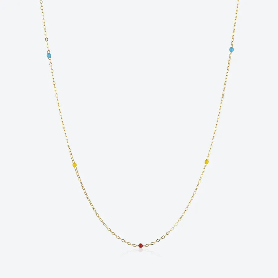 925 Sterling Silber Kabelkette Epoxidharz Geometrische Halskette | Shop Nory
