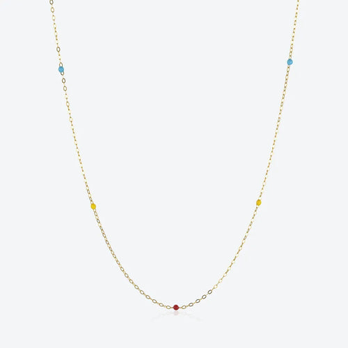 925 Sterling Silber Kabelkette Epoxidharz Geometrische Halskette | Shop Nory