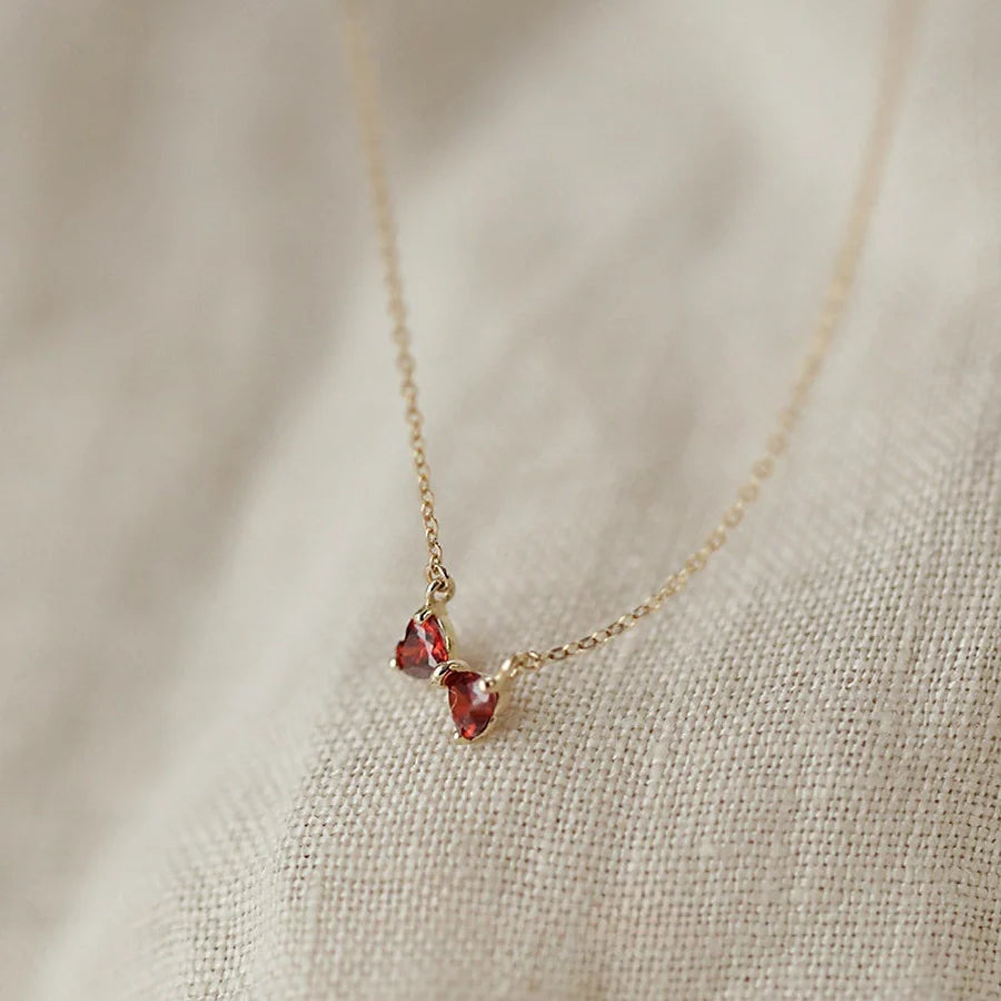 925 Sterling Silber Zirkon Kabelkette Einlage Schleife Knoten Halskette | Shop Nory