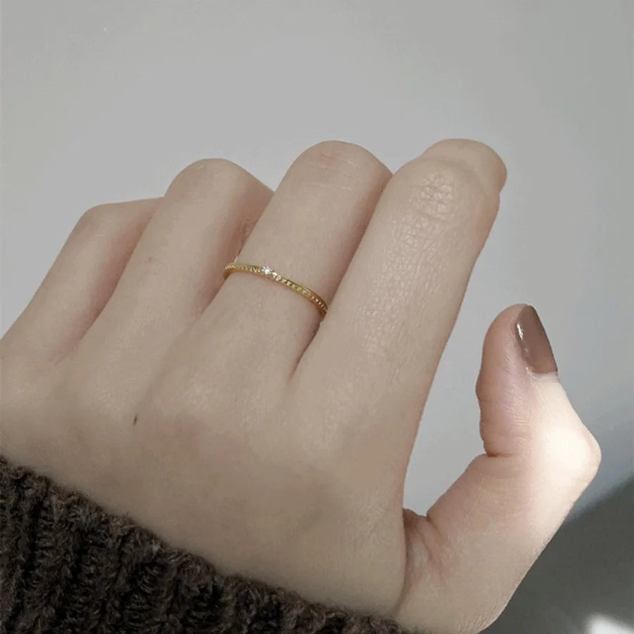 925 Sterling Silber Zirkon Geometrische Offene Ringe 925 Sterling Silber Ringe | Shop Nory