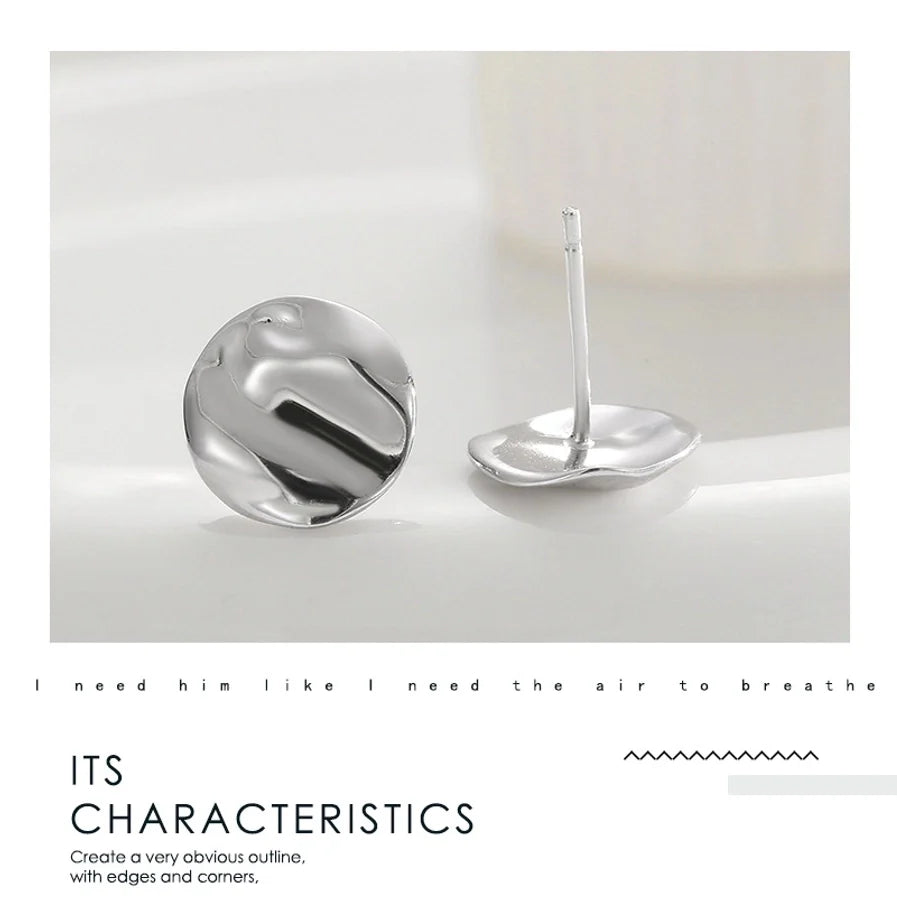 1 Paar 925 Sterling Silber 925 Sterling Silber Ohrringe Geometrische Ohrstecker | Shop Nory
