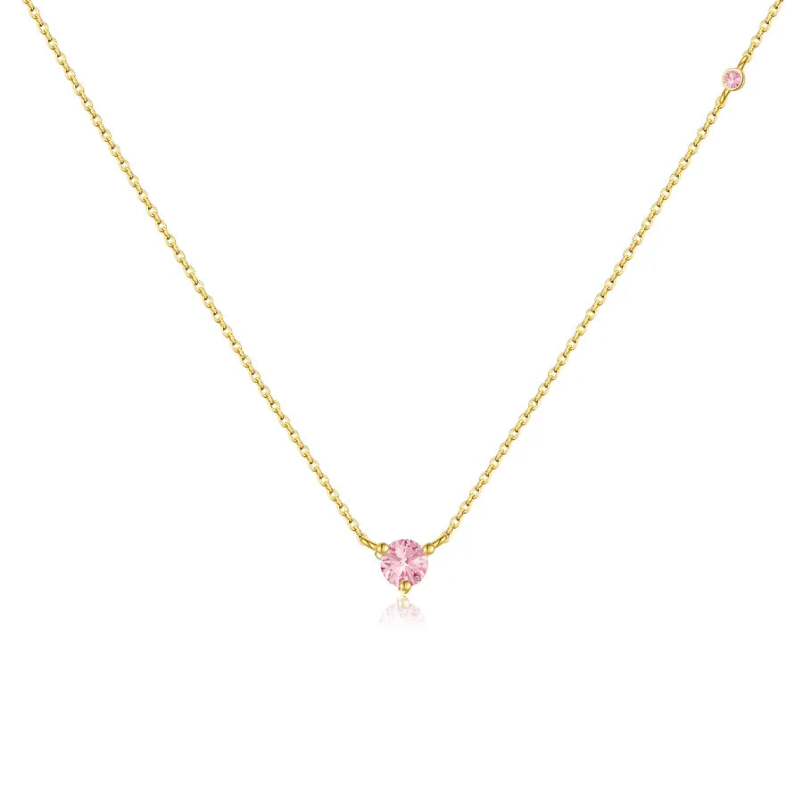 925 Sterling Silber Zirkon Kabelkette Einlage Rund Anhänger Halskette | Shop Nory