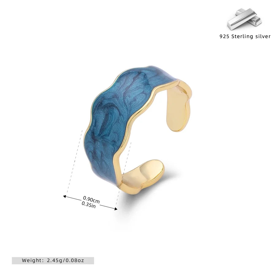 18K vergoldet Weißgold plattiert Rhodium plattiert 925 Sterling Silber geometrische Ringe 925 Sterling Silber Ringe | Shop Nory