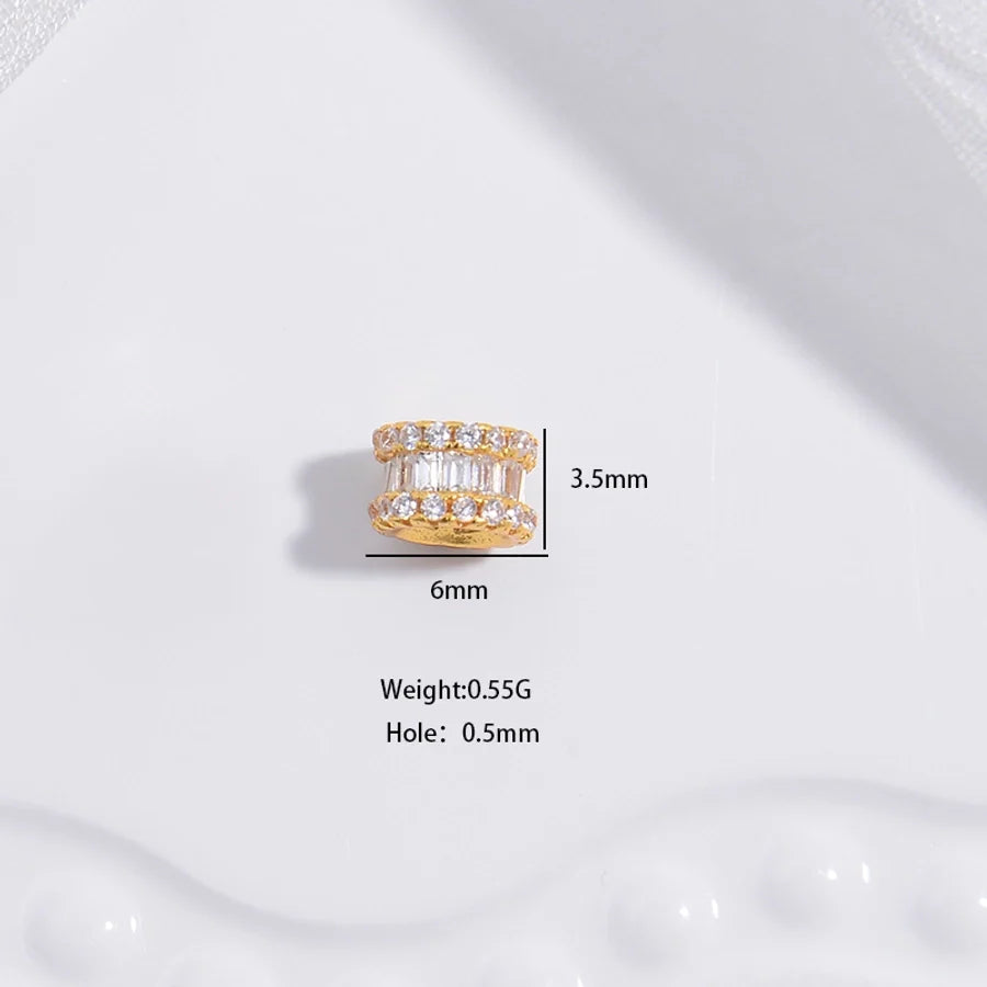 S925 Sterlingsilber T Quadrat Diamant Hohlperle Separate/lose Perlen Handgemacht DIY Große Öffnung so gut wie Regenfass Perlen Perlenzubehör Sz73 | Shop Nory