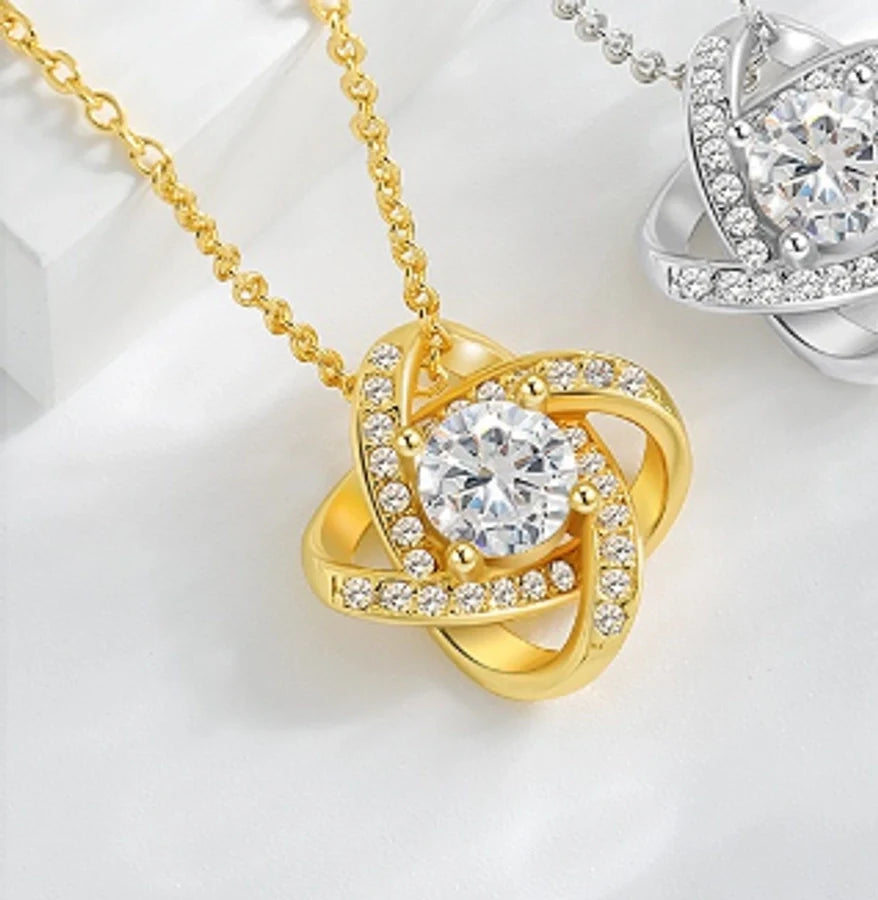 925 Sterling Silber Zirkon Kabelkette Vierblättriger Kleeblatt Anhänger Halskette | Shop Nory