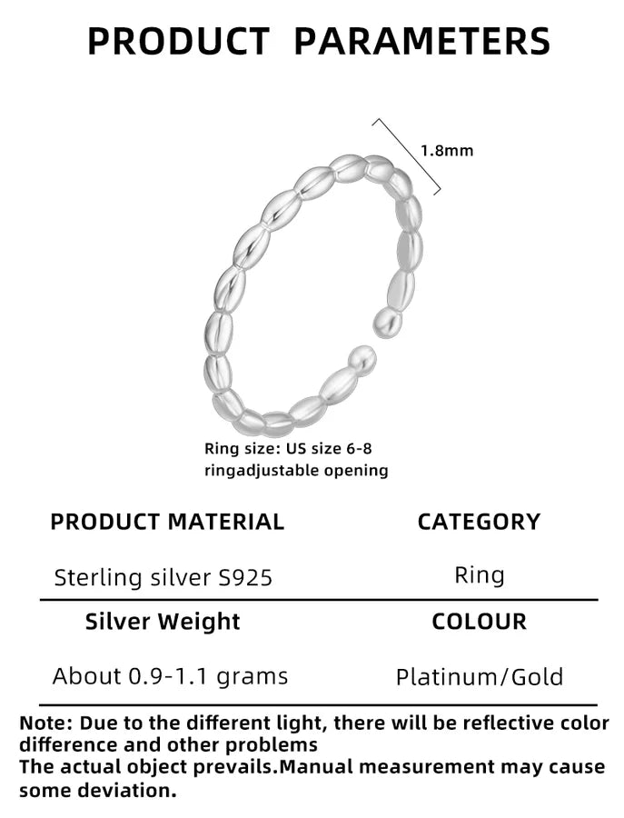 18K vergoldet Weißgold plattiert 925 Sterling Silber geometrisch verstellbarer Ring 925 Sterling Silber Ringe | Shop Nory