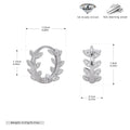 1 Paar 18K vergoldet Weißgold plattiert Rhodium plattiert 925 Sterling Silber Zirkon 925 Sterling Silber Ohrringe Blattohrringe | Shop Nory