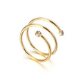 Ring "Mona" in Edelstahl - 18k vergoldet mit Zirkoniastein | Shop Nory
