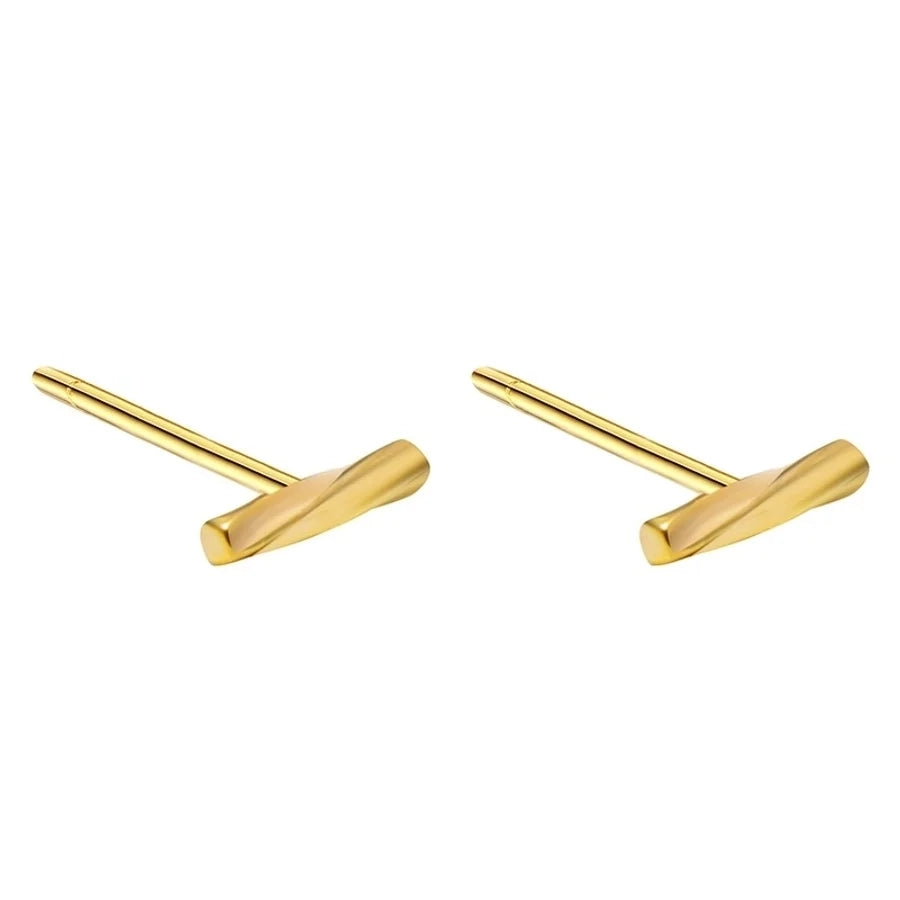 1 Paar 18K vergoldete 925 Sterling Silber 925 Sterling Silber Ohrringe geometrische Ohrstecker | Shop Nory