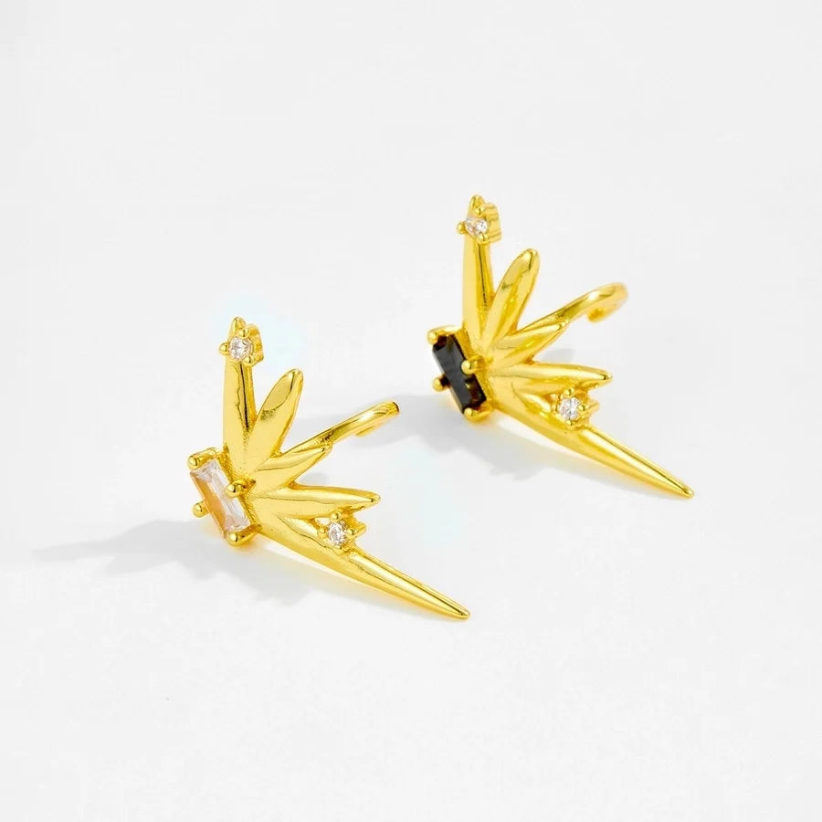 1 Stück 18K vergoldet Weißgold vergoldet 925 Sterling Silber Zirkon 925 Sterling Silber Ohrringe Einfarbige Ohrmanschetten | Shop Nory