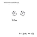 1 Paar S999 Silber Zirkon 925 Sterling Silber Ohrringe Geometrische Ohrstecker | Shop Nory