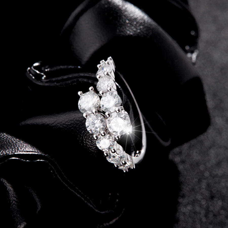 Rhodinbeschichtete 925 Sterling Silber Zirkon Geometrische Ringe 925 Sterling Silber Ringe | Shop Nory