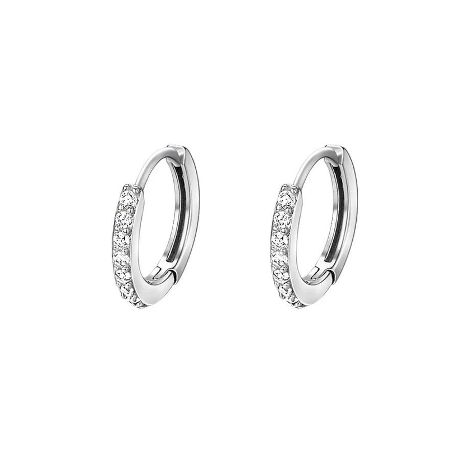 1 Paar S999 Silber Zirkon 925 Sterling Silber Ohrringe Geometrische Ohrringe | Shop Nory