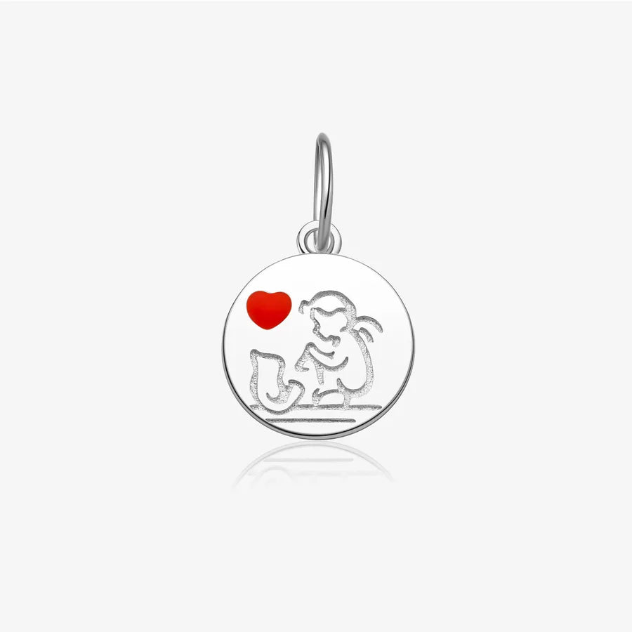 1 Stück Durchmesser 10mm 925 Sterling Silber Epoxy Weißgold plattiert Menschliches Herzform Polierter Anhänger Schmuck Zubehör | Shop Nory