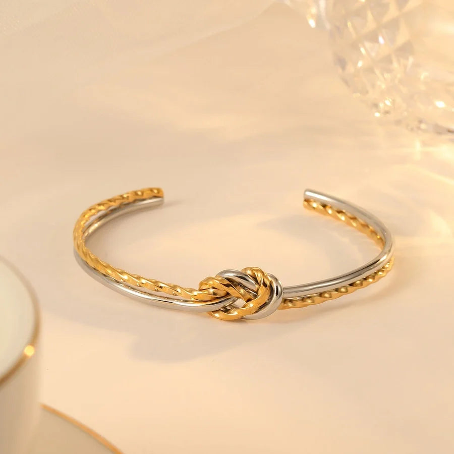 Armband "Knot" Bangle - 18k vergoldet | Shop Nory