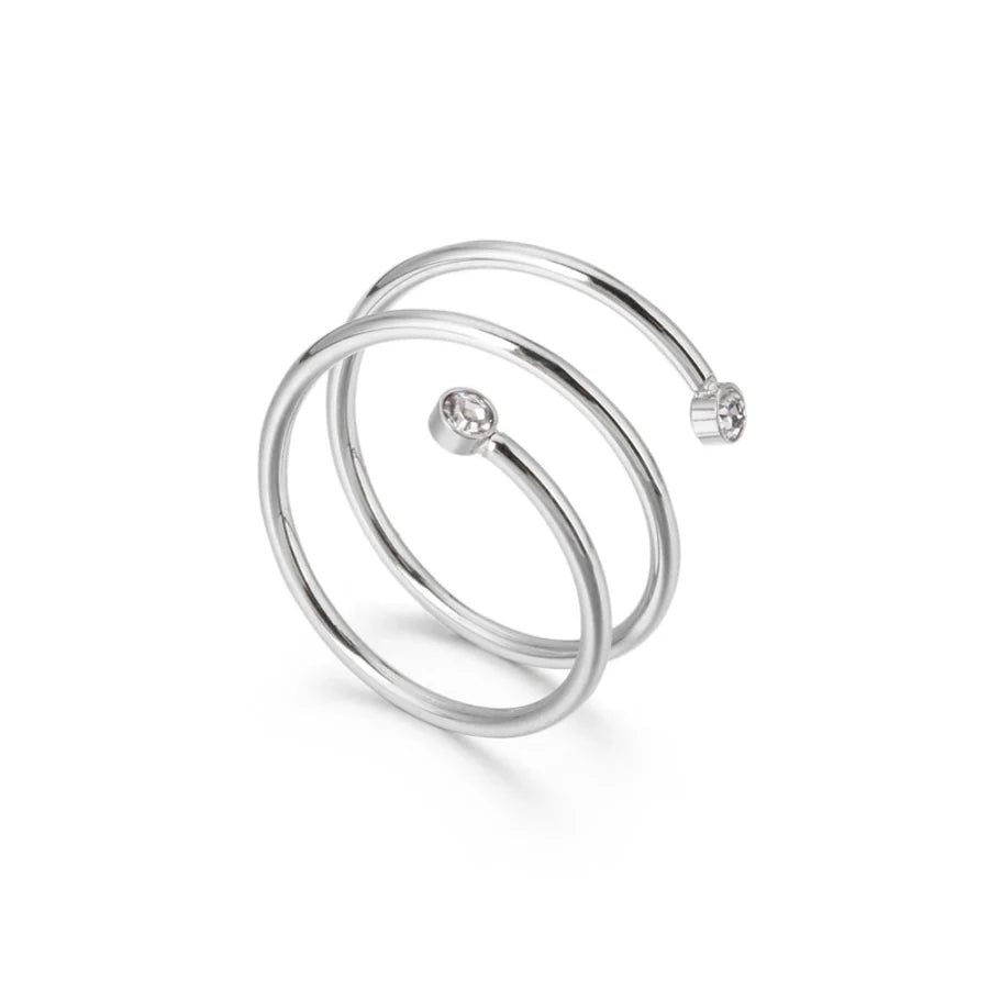Ring "Mona" in Edelstahl - 18k vergoldet mit Zirkoniastein | Shop Nory