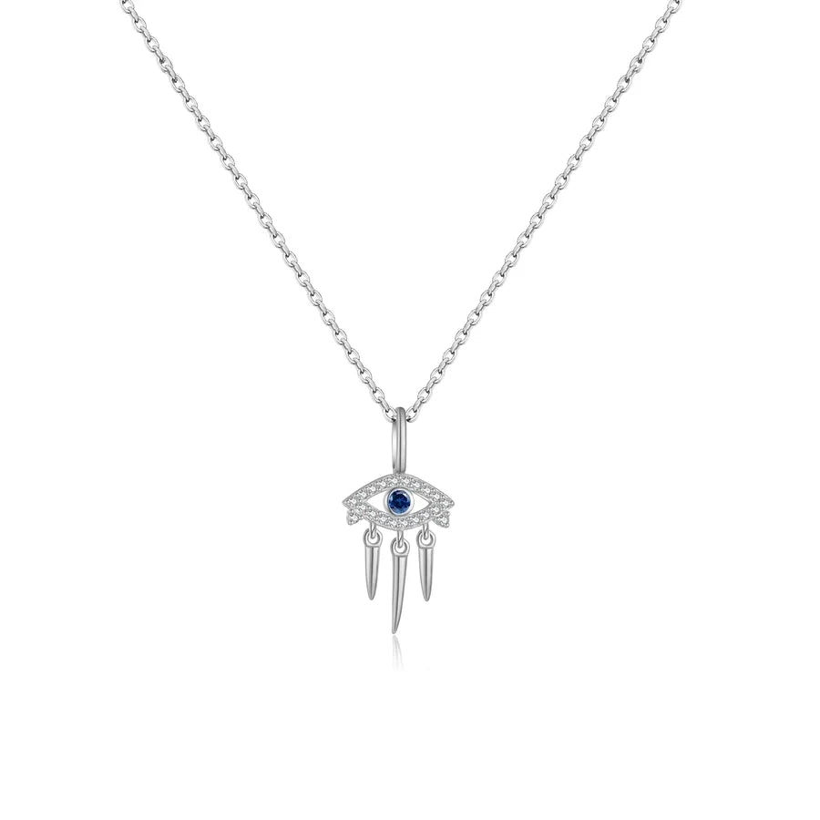 925 Sterling Silber Zirkon Kabelkette Teufelsauge Anhänger Necklace | Shop Nory