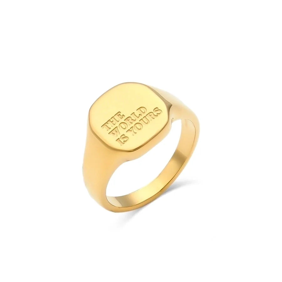 Statement Ring in Edelstahl - 18k vergoldet | Shop Nory