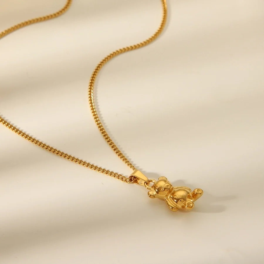 Unisex Halskette Teddy in Edelstahl - 18k vergoldet | Shop Nory