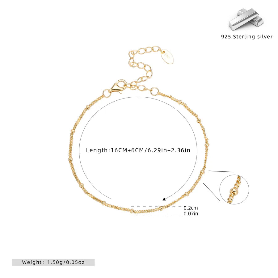925 Sterling Silber Armbänder Einfacher Stil | Shop Nory