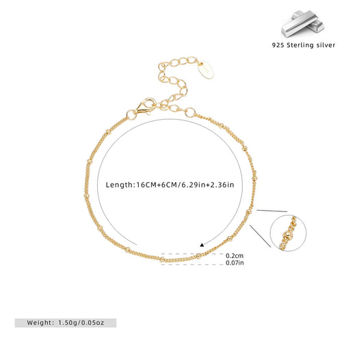 925 Sterling Silber Armbänder Einfacher Stil | Shop Nory