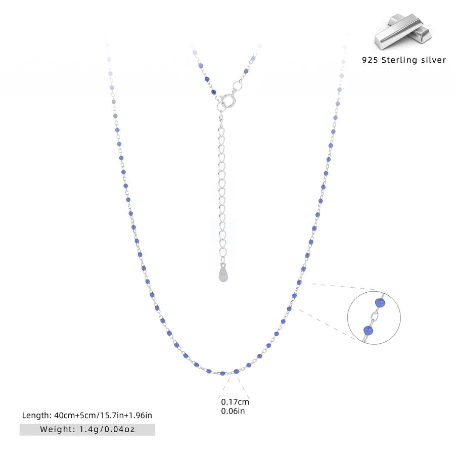 925 Sterling Silber Rack Plated Plated Langlebige Plated Kabelkette Geometrische Halskette | Shop Nory