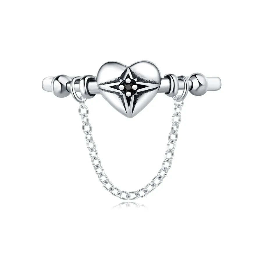 925 Sterling Silver Zirkon Herzform Offene Ringe 925 Sterling Silver Ringe | Shop Nory