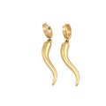 Ohrringe "Chilli" Unisex in Edelstahl - 18k vergoldet | Shop Nory