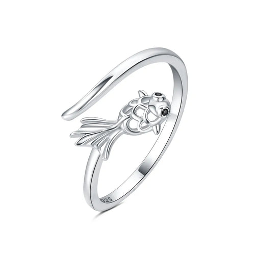 925 Sterlingsilber Buchstaben-Mond-Flugzeug Offene Ringe 925 Sterlingsilber Ringe | Shop Nory