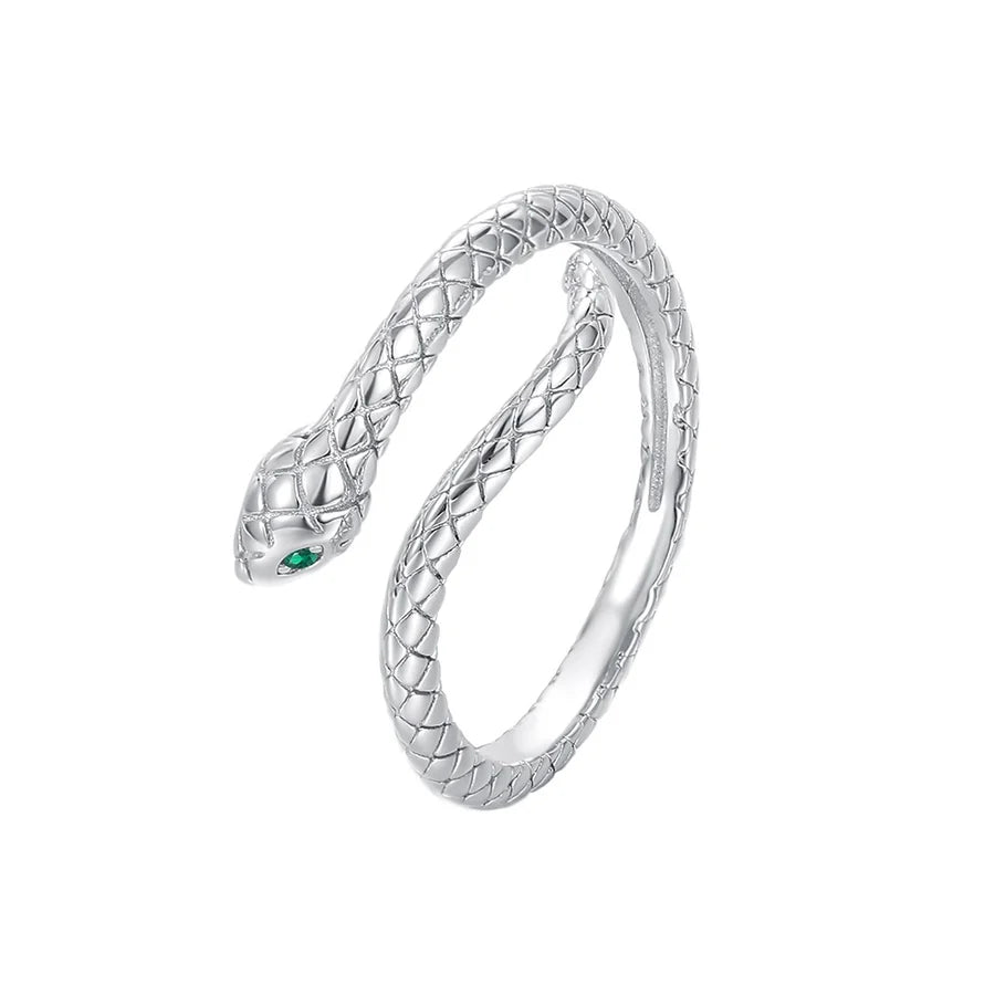 925 Sterling Silver Zirkon Schlange Offene Ringe 925 Sterling Silver Ringe | Shop Nory