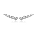 1 Paar 18K Goldbeschichtete Weißgoldbeschichtete 925 Sterling Silber Zirkon 925 Sterling Silber Ohrringe Geometrische Ohrstecker | Shop Nory