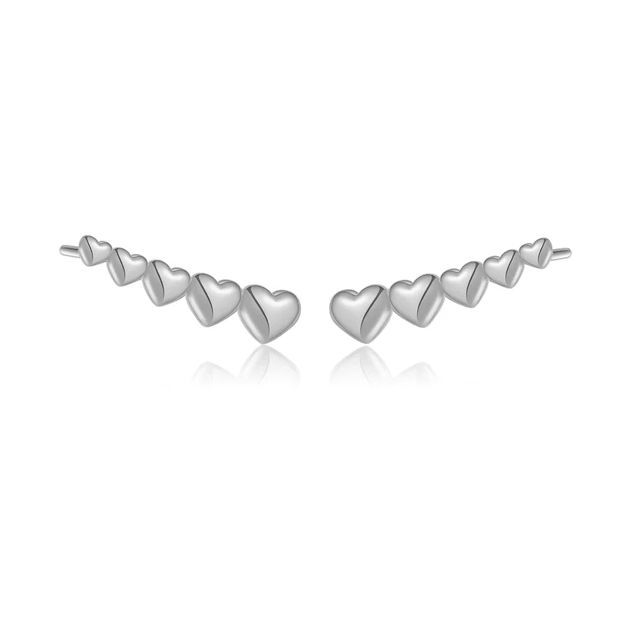 1 Paar 18K Goldbeschichtete Weißgoldbeschichtete 925 Sterling Silber Zirkon 925 Sterling Silber Ohrringe Geometrische Ohrstecker | Shop Nory