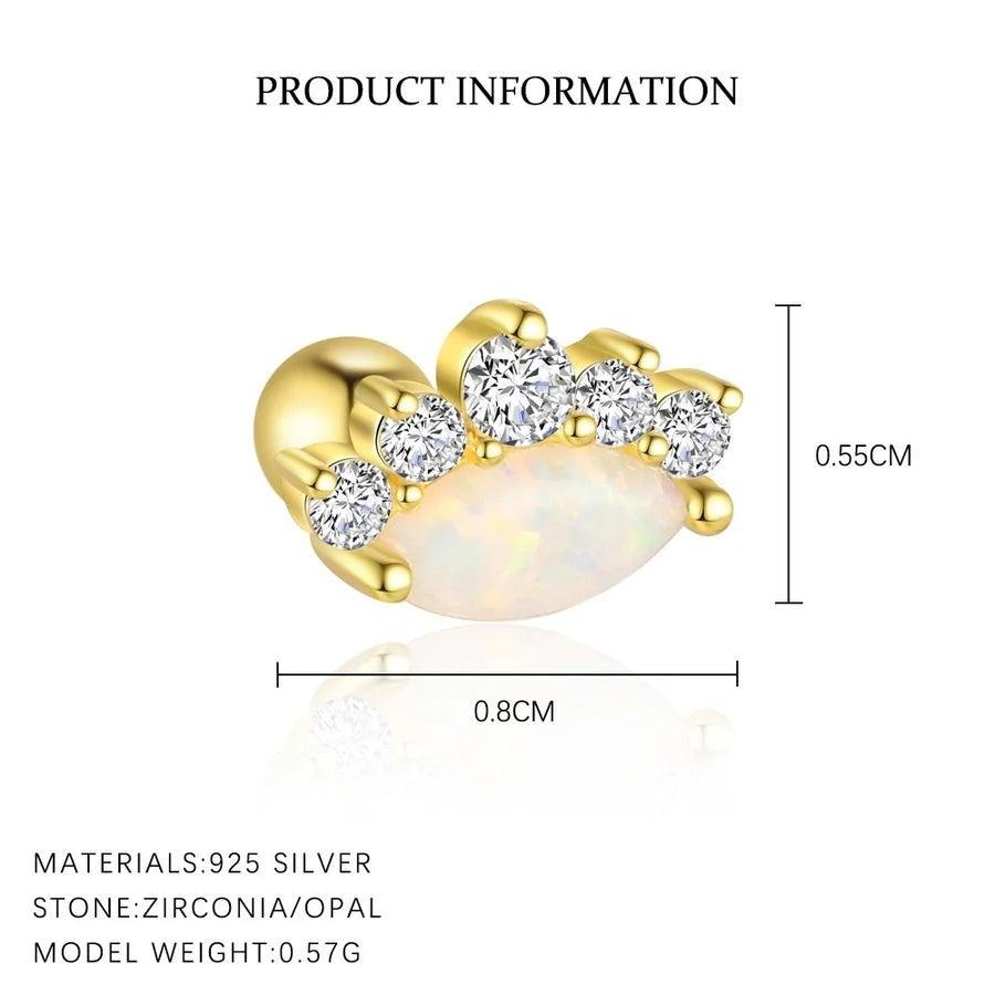 1 Stück 1 Paar 925 Sterling Silber Zirkon 925 Sterling Silber Ohrringe Geometrisch Star Bow Knot Tropfen Ohrringe Ohrstecker | Shop Nory