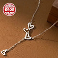 925 Sterling Silber Zirkon Kabelkette Hohlraum Einlage Herzform Anhänger Halskette | Shop Nory
