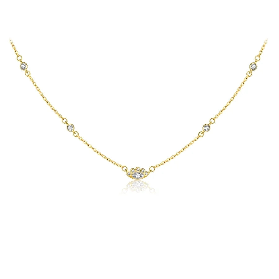925 Sterling Silber Zirkon Kabelkette Teufelsauge Anhänger Necklace | Shop Nory