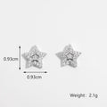 1 Paar Weißgold plattierte 925 Sterling Silber Zirkon 925 Sterling Silber Ohrringe Stern Ohrstecker | Shop Nory