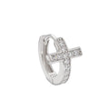 1 Stück 925 Sterling Silber Zirkon Kreuz Ohrringe | Shop Nory