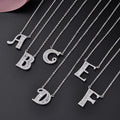 925 Sterling Silber Zirkon Kabelkette Einlage Buchstaben Anhänger Halskette | Shop Nory