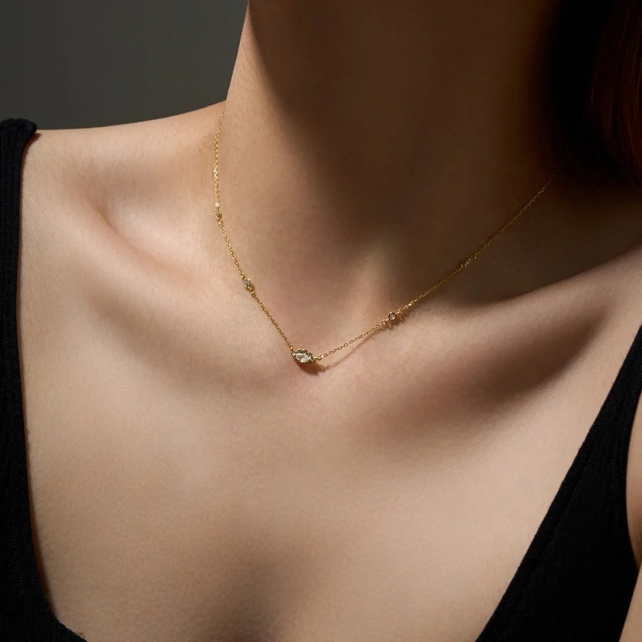 925 Sterling Silber Zirkon Kabelkette Teufelsauge Anhänger Necklace | Shop Nory